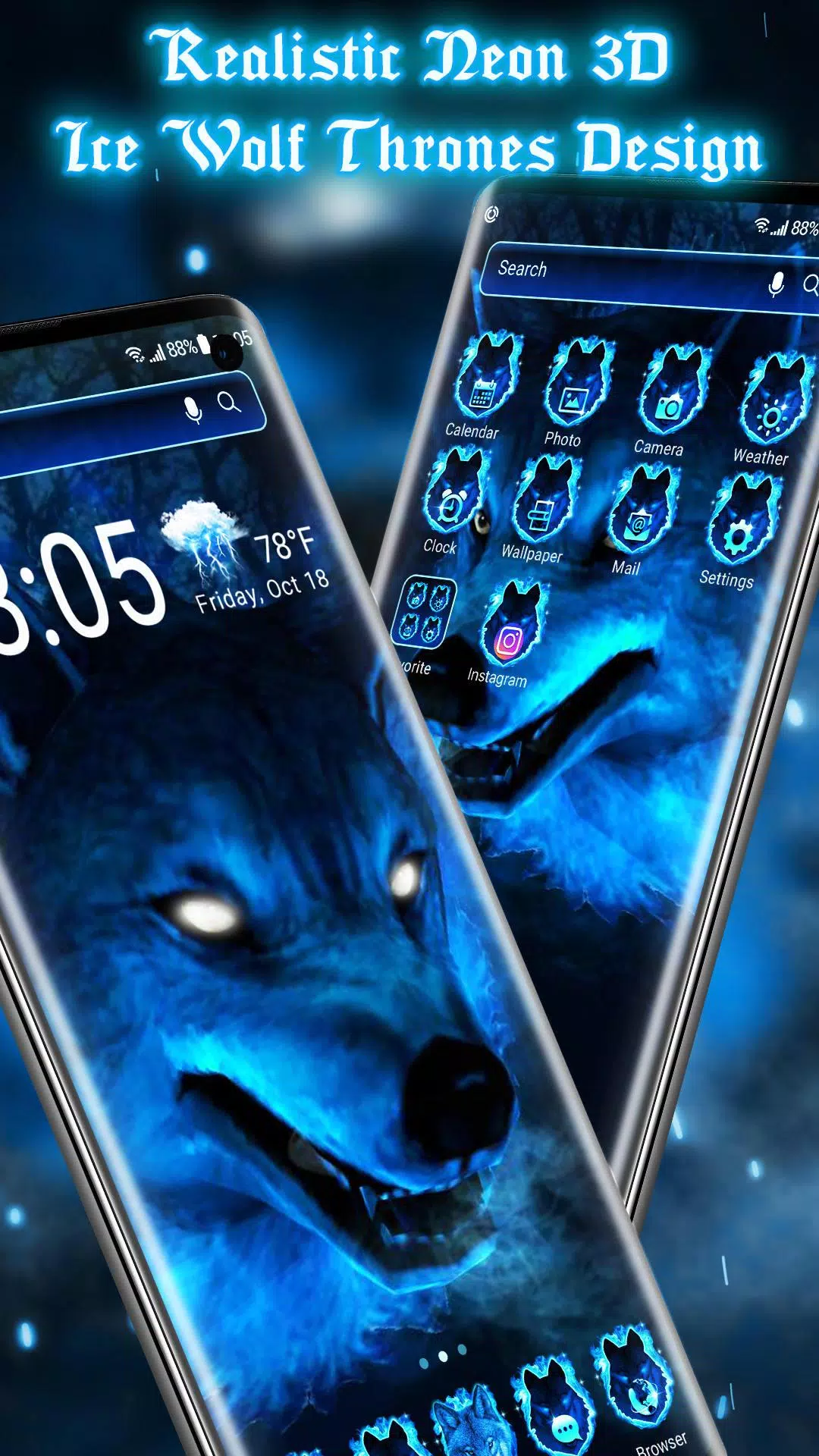 Ice Wolf Live Wallpaper HD APK for Android - Download