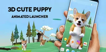 3D Cute Puppies Animated Live Wallpaper & Launcher