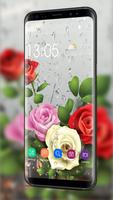 Rose Live Wallpaper with Waterdrops Ekran Görüntüsü 1