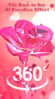 3D Pink Rose Live Wallpaper Ekran Görüntüsü 1