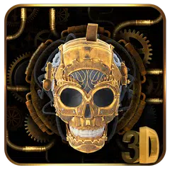 3D Golden Flaming Skull Live Wallpaper APK download