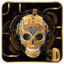 3D Золотой череп Живой фон APK