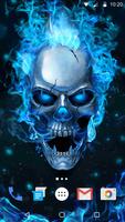 Blue Flaming Skull Live Wallpaper 2019 स्क्रीनशॉट 2