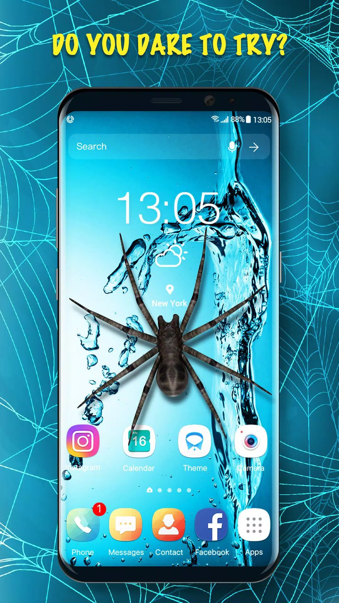 3D Spider on Screen Live Wallpaper for Prank APK pour Android Télécharger