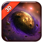 3D Outerspace Galaxy Live Wallpaper icono