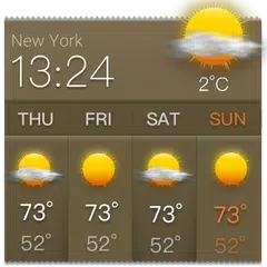 Widget de previsão do tempo