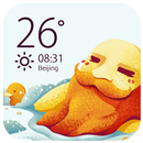 Cute weather forecast clock widget APK