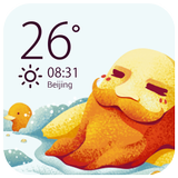 Cute weather forecast clock widget иконка