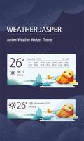 Cute weather forecast clock widget постер