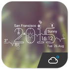widget météo date et horloge icône