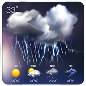 天気アプリ無料  天気ウィジェット - 一週間天気情報を届け アイコン
