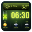 ”Weather Forecast Widget with Battery and Clock