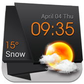3D Clock Current Weather Free آئیکن