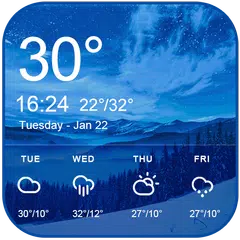 Blue sky forecast widget theme&clock APK download