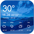 Blauer Himmel Vorhersage Widget Thema & Uhr Zeichen