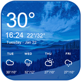 Blauer Himmel Vorhersage Widget Thema & Uhr Zeichen