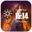 Live weather & Clock Widget