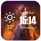 ikon Live weather & Clock Widget