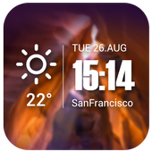 Live weather & Clock Widget アイコン