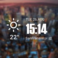 Live weather & Clock Widget скриншот 1