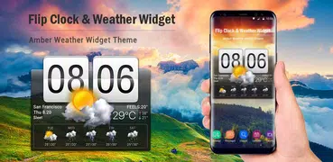 Flip Clock & Weather Widget