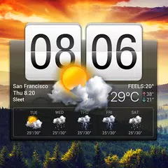 Flip Clock & Weather Widget APK download