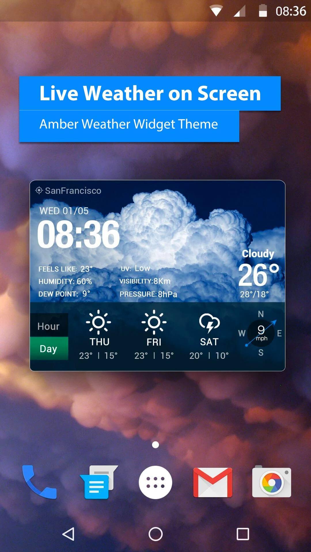 Приложение на главный экран погода