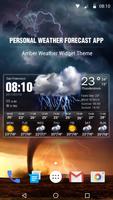 Wettervorhersage Widget Plakat