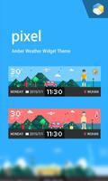 Pixel style weather widget постер