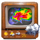 Radar meteorológico y clima global icono