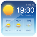 Widget perkiraan cuaca