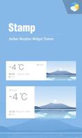 Minimalism weather clock wid постер