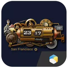 Steampunk Style Weather Widget