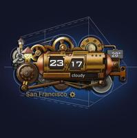 Steampunk Style Weather Widget скриншот 1