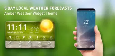 Free Weather and clock widget