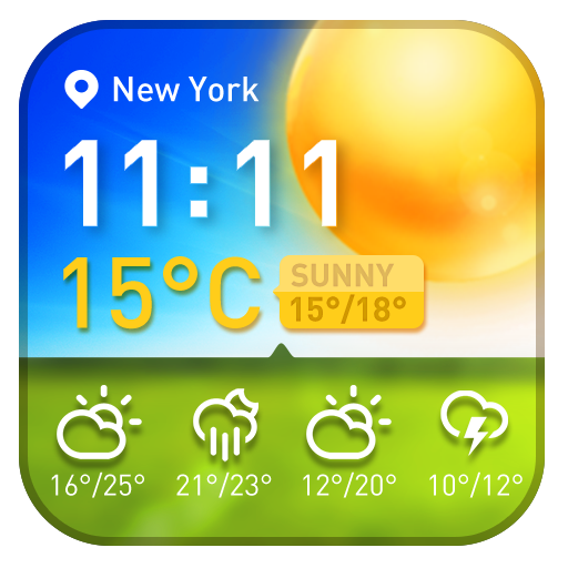Free Weather and clock widget