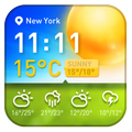 Free Weather and clock widget