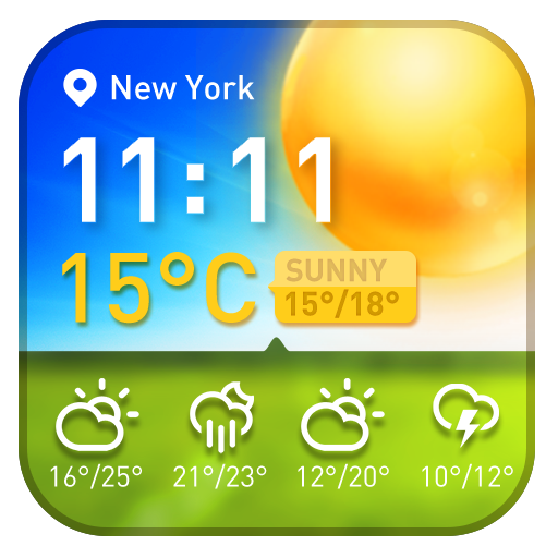 Free Weather and clock widget