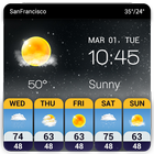 Widget de prévision météo icône