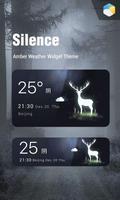 Black deer weather clock wid Poster
