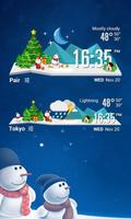 Christmas Theme Weather Widget Affiche