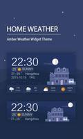 Weather clock widget free постер