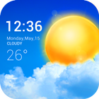 Transparentes Wetter Widget Zeichen