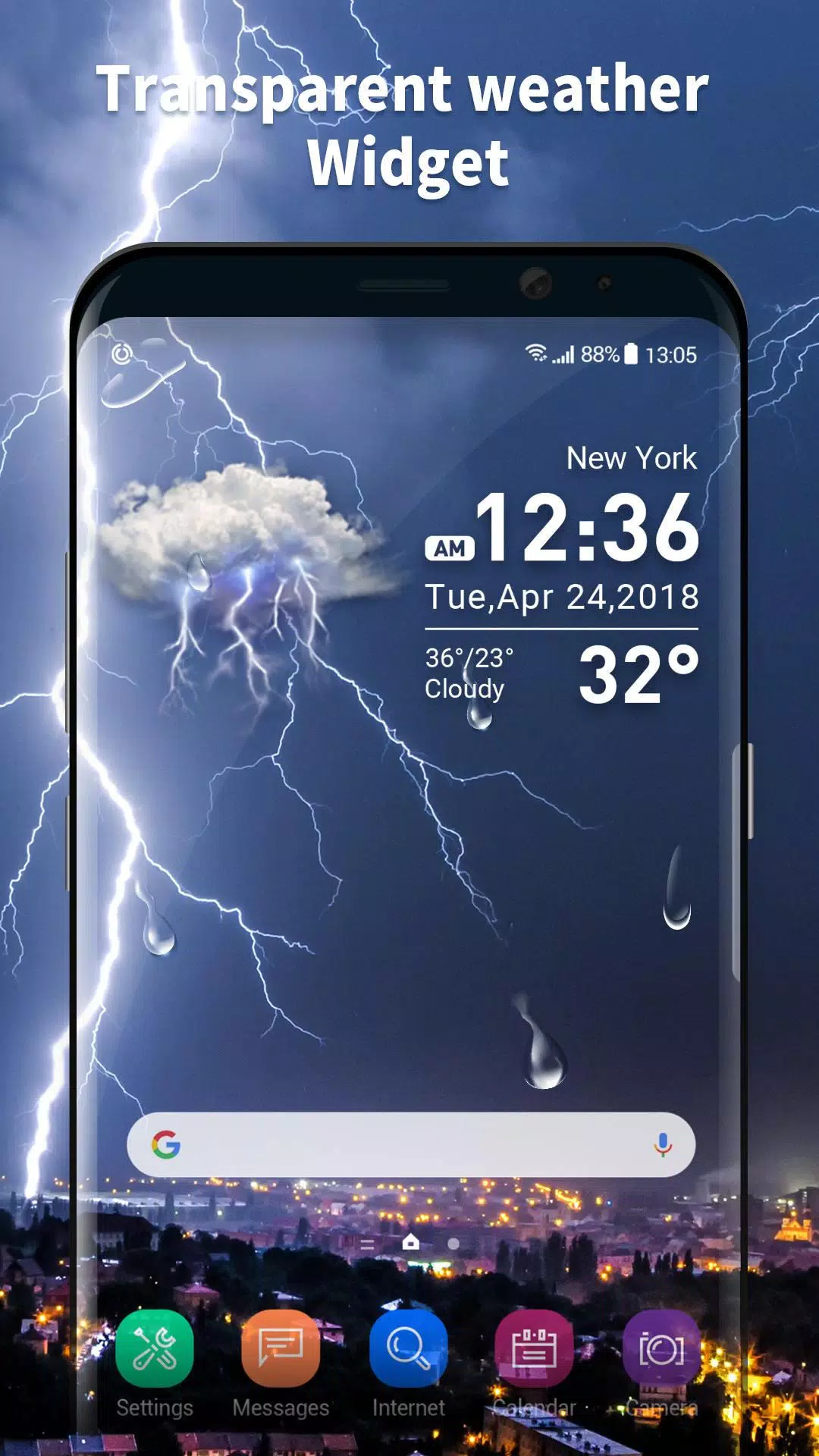 Transparent & Uhr Wetter Widget APK für Android herunterladen