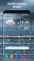 Widget météo transparent et horloge capture d'écran 1
