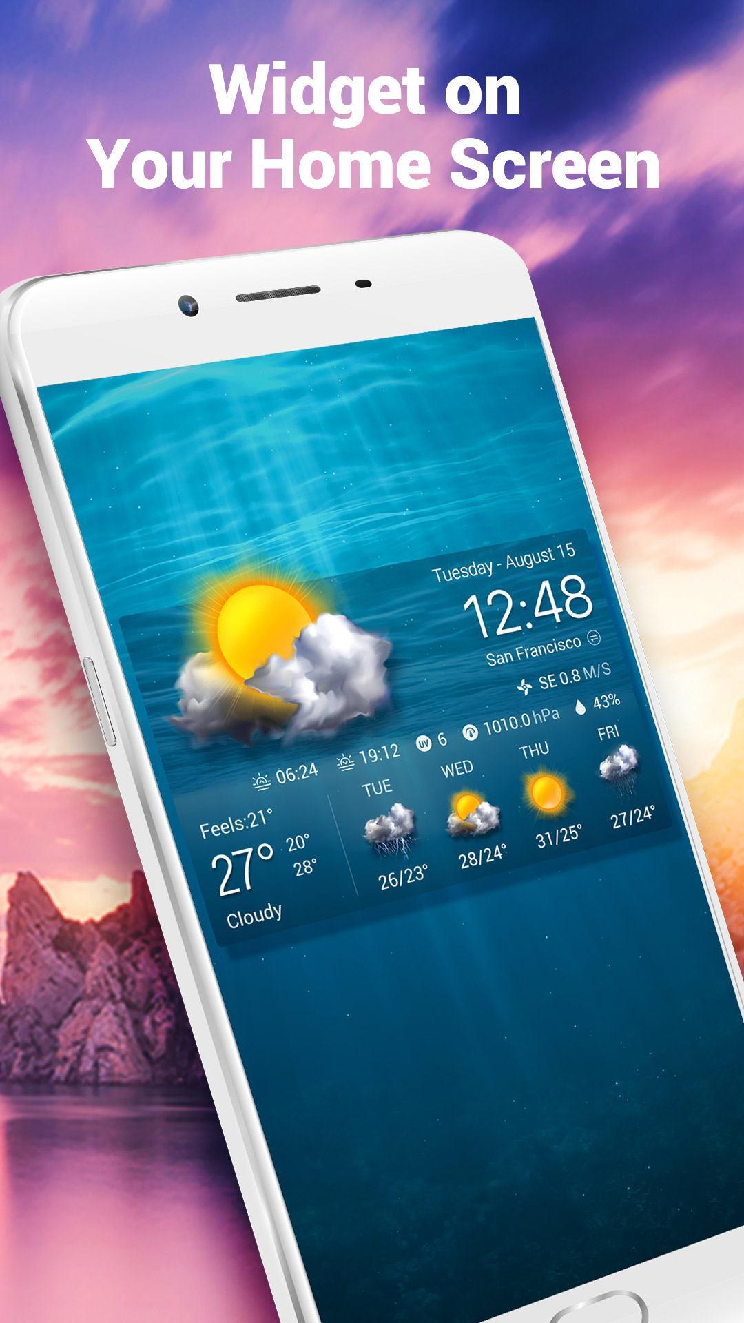Android 用の 天気予報ウィジェット Apk をダウンロード