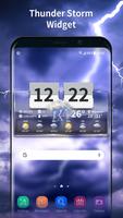 Transparente Temperaturvorhersage-Widget-Uhr Plakat