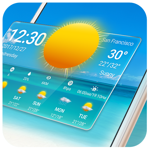 Прозрачное приложение Weather & Clock 2018