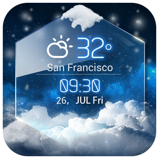 Echtzeit-Wetter & Zeit widget