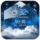 average temp &3D clock widget simgesi